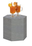 Cal Mil Ashwood Hexagon Riser, 12 inch Dia. x 11 inch Height