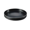 Cal-Mil Hudson Black Raised Rim Melamine Plate, 12 inch Dia. x 1.5 inch Height