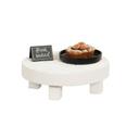 Cal-Mil Monterey White Wood Round Riser, 12 inch Dia. X 4 inch Height