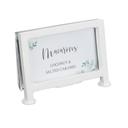 Cal-Mil White Iron Blonde Sign Holder with Rectangle Frame, 3.5 inch Width x 1 inch Depth x 2 inch Height