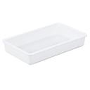 Cal-Mil White Melamine Deep Tray, 12 inch Width x 7 inch Depth x 2 inch Height
