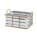 Cal-Mil Empire White Ice Housing with Clear Pan, 13.75 inch Width x 11 inch Depth x 6.75 inch Height