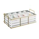 Cal-Mil Empire White Ice Housing with Clear Pan, 22 inch Width x 13.5 inch Depth x 6.75 inch Height