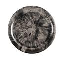 Cal Mil Reactive Black and Ivory Melamine Plate, 7 inch Dia. x 0.75 inch Height