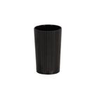 Cal Mil Melamine Ribbed Black Crock, 3.75 inch Dia. x 6 inch Height