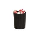 Cal-Mil Melamine Ribbed Black Crock, 4.75 inch Dia. x 6 inch Height