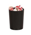 Cal Mil Melamine Ribbed Black Crock, 4.75 inch Dia. x 6 inch Height