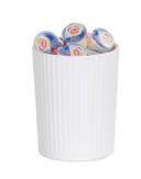 Cal Mil Melamine Ribbed White Crock, 4.75 inch Dia. x 6 inch Height