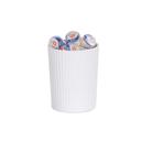 Cal-Mil Melamine Ribbed White Crock, 4.75 inch Dia. x 6 inch Height