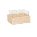 Cal-Mil Blonde 3 Section Flatware Holder, 9 inch Width x 6 inch Depth x 5.25 inch Height