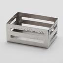 American Metalcraft Stainless Steel Hammered Sugar Packet Crate, 3 1/2 inch Length
