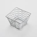 American Metalcraft Steel Chrome Finish Square Birdnest Basket/Riser, 6 x 4 x 4 inch