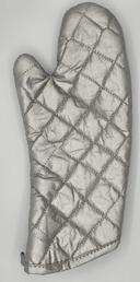 Intedge Silver Silicone Oven Mitt, 13 inch 