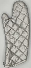 Intedge Silver Silicone Oven Mitt, 15 inch 