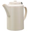 Service Ideas Plastic Almond Double Wall Teapot with Tether, 16 Ounce Capacity -- 6 per case