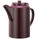 Service Ideas Plastic Burgundy Double Wall Teapot with Tether, 16 Ounce Capacity -- 6 per case