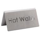 Service Ideas 18/8 Stainless Steel Brushed Finish Hot Water Laser Cut ID Table Tent, 1.75 inch Width x 1.5 inch Height