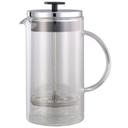 Service Ideas Clear Double Wall Glass Press, 1 Liter Capacity -- 12 per case