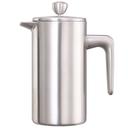 Service Ideas Stainless Steel Brushed Finish Double Wall French Coffee Press, 0.35 Liter Capacity -- 12 per case