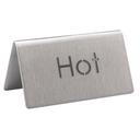 Service Ideas 18/8 Stainless Steel Brushed Finish Hot Laser Cut ID Table Tent, 1.75 inch Width x 1.5 inch Height