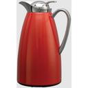 Service Ideas Classy Red Finish Stainless Vacuum Insulated Carafe with Push Button, 1 Liter Capacity