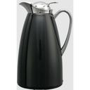 Service Ideas Classy Black Finish Stainless Vacuum Insulated Carafe with Push Button, 1 Liter Capacity