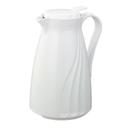 Service Ideas Twist N Serv White Foam Insulated Carafe with Push Button Lid, 1.2 Liter Capacity -- 12 per case