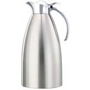 Service Ideas Marquette Series 18/8 Stainless Steel Brushed with Polished Accents Finish Vacuum Insulated Carafe with Flip Top Lid, 2 Liter Capacity
