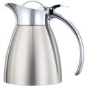 Service Ideas Marquette Series 18/8 Stainless Steel Brushed with Polished Accents Finish Vacuum Insulated Carafe with Flip Top Lid, 0.3 Liter Capacity -- 6 per case