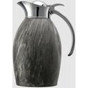 Service Ideas Nicollet Series 18/8 Stainless Steel Gray Marble Finish Vacuum Insulated Carafe with Flip Top, 1 Liter Capacity