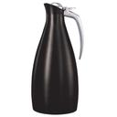 Service Ideas Altus Series Stainless Steel Black Onyx Vacuum Insulated Carafe with Flip Top Lid, 1 Liter Capacity -- 6 per case