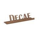 Service Ideas Stainless Steel Rose Gold Finish Decaf Laser Cut ID Tabletop Sign, 1 inch Width x 1 inch Height