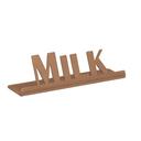 Service Ideas Stainless Steel Rose Gold Finish Milk Laser Cut ID Tabletop Sign, 1 inch Width x 1 inch Height