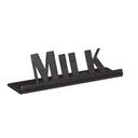 Service Ideas Stainless Steel Black Onyx Finish Milk Laser Cut ID Tabletop Sign, 1 inch Width x 1 inch Height