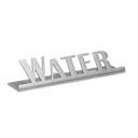 Service Ideas Stainless Steel Brushed Finish Water Laser Cut ID Tabletop Sign, 1 inch Width x 1 inch Height