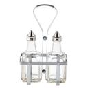 Tablecraft Oil and Vinegar Set with Chrome Plated Rack, 6 Ounce Capacity