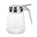 Tablecraft Modern Collection Chrome Plated Plastic Top Glass Syrup Dispenser, 8 Ounce Capacity -- 12 per case