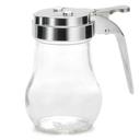 Tablecraft Teardrop Syrup Dispenser with Chrome ABS Top, 6 Ounce Capacity -- 12 per case