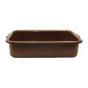 Tablecraft High Density Polyethylene Brown Tote Box, 21.5 x 15.75 x 5 inch -- 12 per case