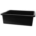 Tablecraft Polyethylene Black Heavy Duty Tote Box, 21 x 17 x 7 inch -- 6 per case