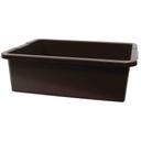 Tablecraft Polyethylene Brown Heavy Duty Tote Box, 21 x 17 x 7 inch -- 6 per case