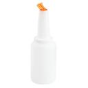 Tablecraft PourMaster Complete High Density Polyethylene Clear Mix Pourer with Orange Cap and Spout, .5 Gallon Capacity -- 6 per case