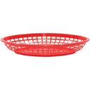 Tablecraft Red Jumbo Oval Polypropylene Basket, 11.75 x 8.875 x 1.875 inch -- 36 per case