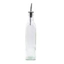 Tablecraft Prima Collection Green Tinted Oil and Vinegar Bottle with Stainless Steel Pourer, 16 Ounce Capacity -- 12 per case