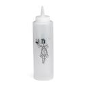 Tablecraft Clear Cone Tiptop Natural Nostalgia Squeeze Bottle, 12 Ounce -- 12 per case.