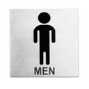 Tablecraft Contemporary Stainless Steel Men Restroom Sign