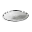 Tablecraft Remington Collection Rice Pattern 18-8 Stainless Steel Round Tray, 21 x 21 x 0.25 inch