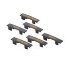 Tablecraft NSF Option Polypropylene Black with Orange Print Assorted Tag Set