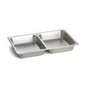 Tablecraft Replacement Full Size Divided Steam Pan fits CW40167 CW40161 CW40175 CW40160 Chafer, 20.75 x 12.75 x 2.5 inch