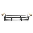 Tablecraft Black Coated Wire Jar Holder with Wood Handle, 18.25 x 5 x 4.25 inch